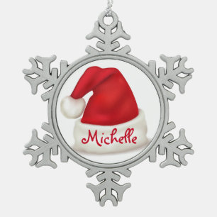 Personalisierter Pewter Snowflake Ornament/Weihnac Schneeflocken Zinn-Ornament