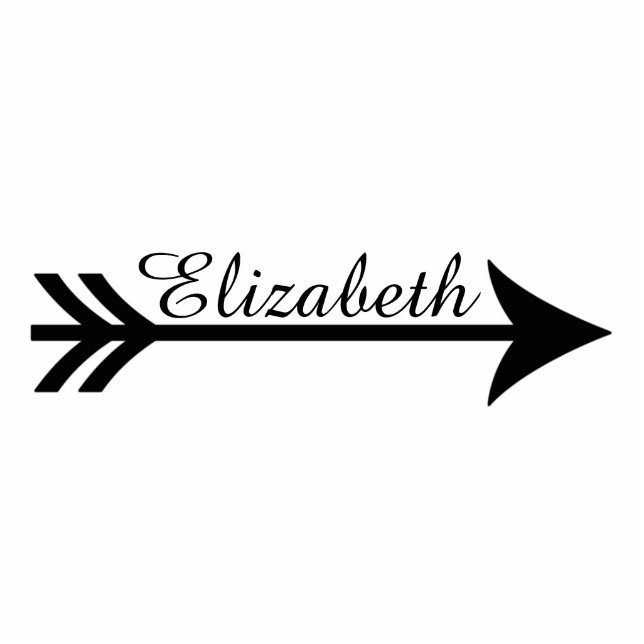 Personalisierter Pfeil Fotoskulptur Magnet (Vorne)