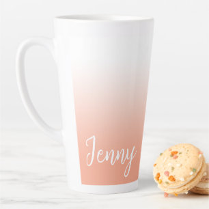 Personalisierter Pfirsich-Ombre Milchtasse