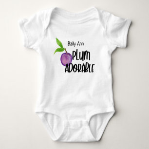 Personalisierter Pflaumenadorable Baby Bodysuit Baby Strampler