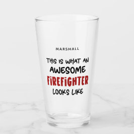 Personalisierter Phantastischer Feuerwehrmann Feue Glas