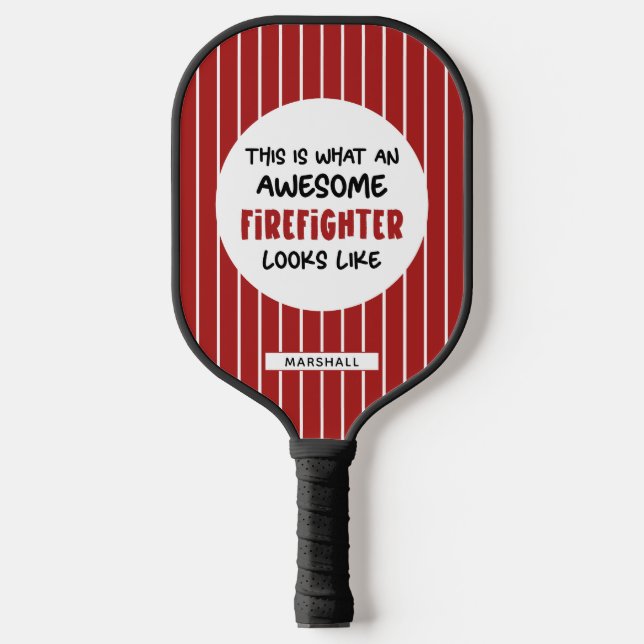 Personalisierter Phantastischer Feuerwehrmann Feue Pickleball Schläger (Vorderseite)