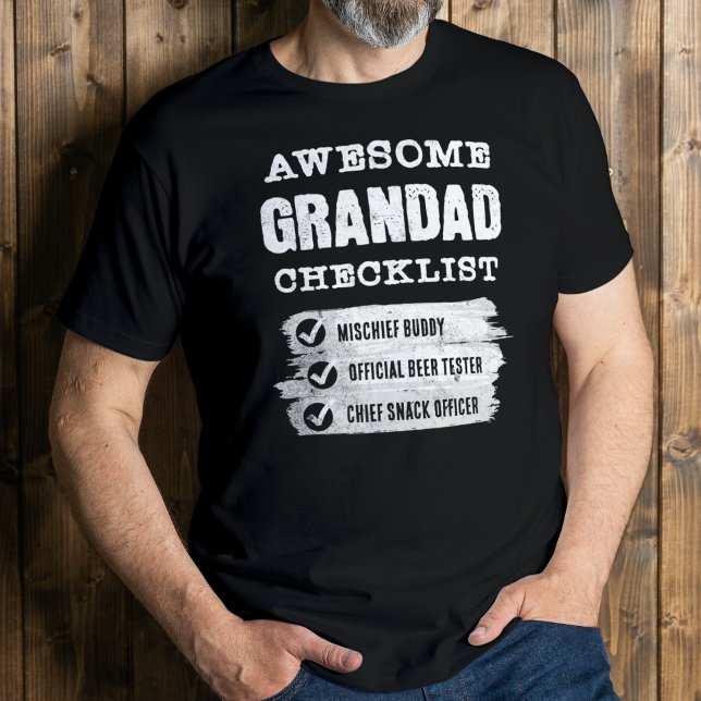 Personalisierter Phantastischer Grandad Funny T -  T-Shirt (Von Creator hochgeladen)