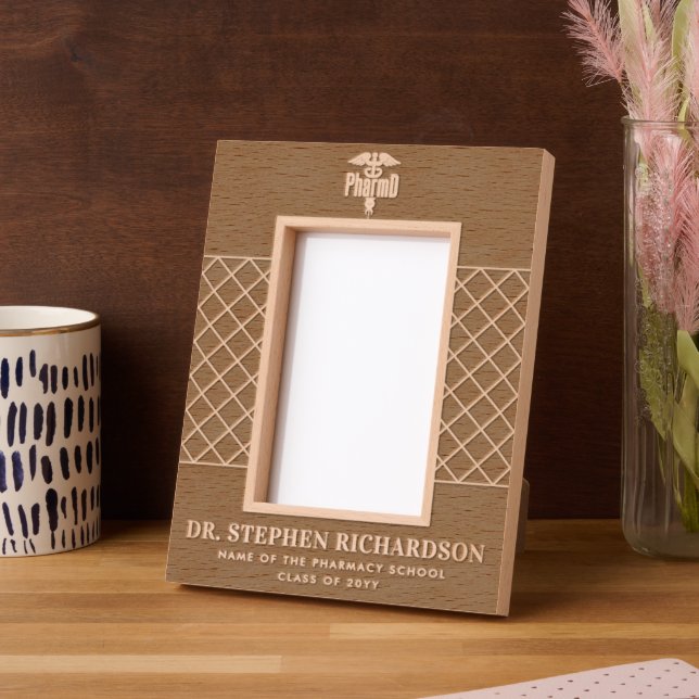 Personalisierter PharmD Arzt für Pharmazie Abschlu Geätzte Rahmen (Linke Ecke)