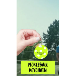 Personalisierter Pickleball-Coach Gelber Schlüssel Schlüsselanhänger