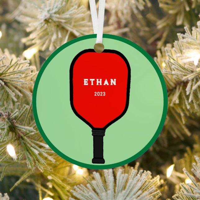 Personalisierter Pickleball-Keepake Ornament Aus Metall (InSitu)
