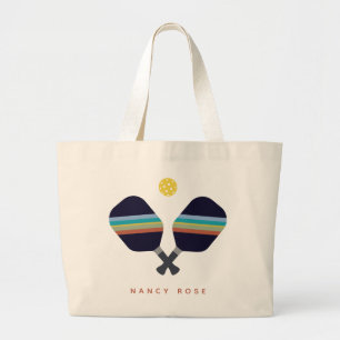 Personalisierter Pickleball-Name Strippenpaddeln Jumbo Stoffbeutel