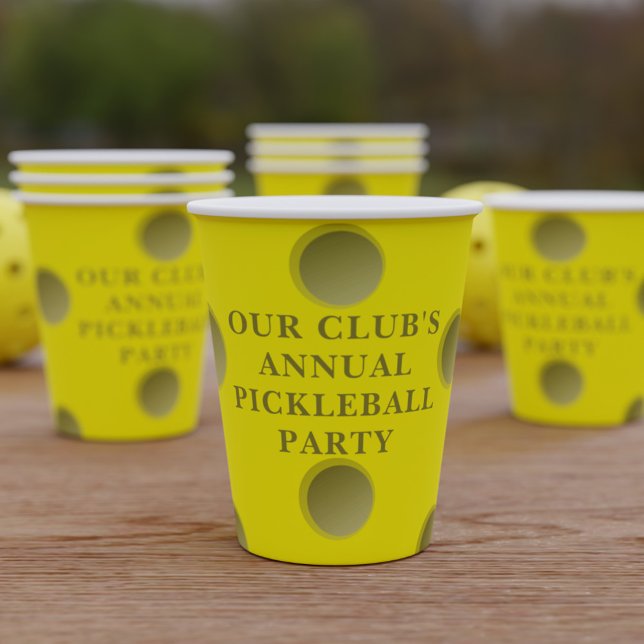 Personalisierter Pickleball Party Paper Cup Pappbecher (Von Creator hochgeladen)
