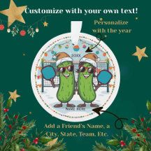 Personalisierter Pickleball-Weihnachtsanhänger