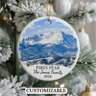 Personalisierter Pikes-Peak-Schmuck, individuell C Keramik Ornament