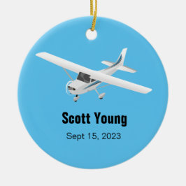 Personalisierter Pilot Keramik Ornament