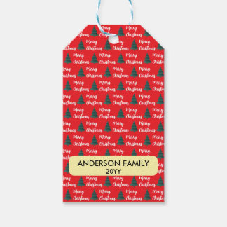 Personalisierter Pine Tree & Frohe Weihnachten Geschenkanhänger