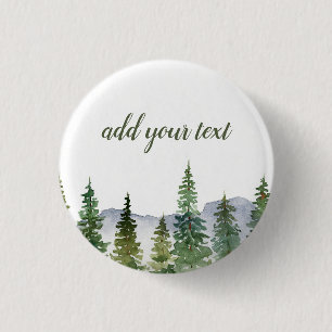 Personalisierter Pinienwald Button