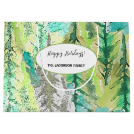 Personalisierter Pinienwald Große Geschenktüte