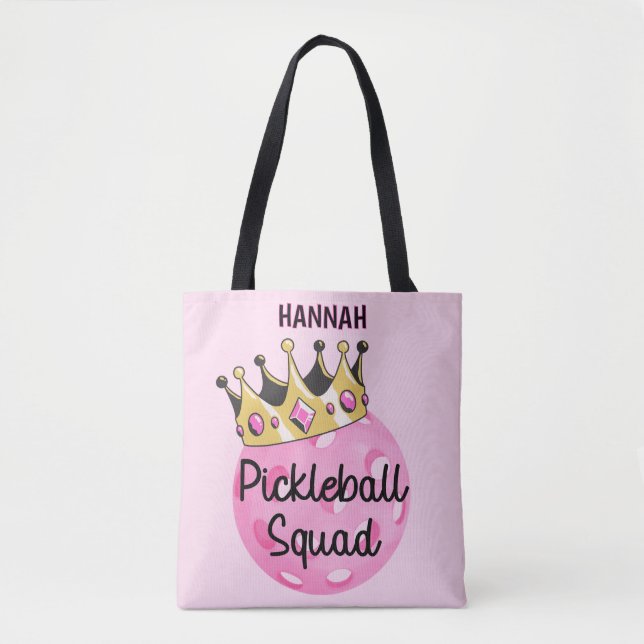 Personalisierter Pink Crown Pickleball Squad (Vorderseite)