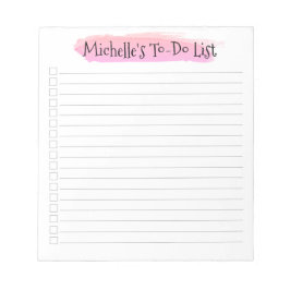 Personalisierter Pinselstrich Notizblock