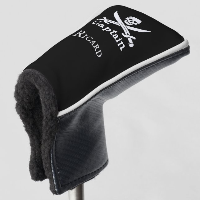 Personalisierter Pirate Captain Golf Head Cover Headcover (3/4 Vorderseite)