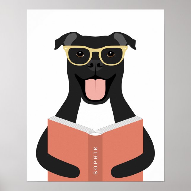 Personalisierter Pitbull-Druck Poster (Vorne)