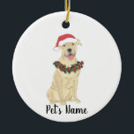 Personalisierter Pitbull-Staffy (Fawn Tan Cream) Keramik Ornament<br><div class="desc">Machen Sie die schöne Liste in diesem Jahr mit einem Ornament Ihrer Lieblings-Pittbull Elf!</div>