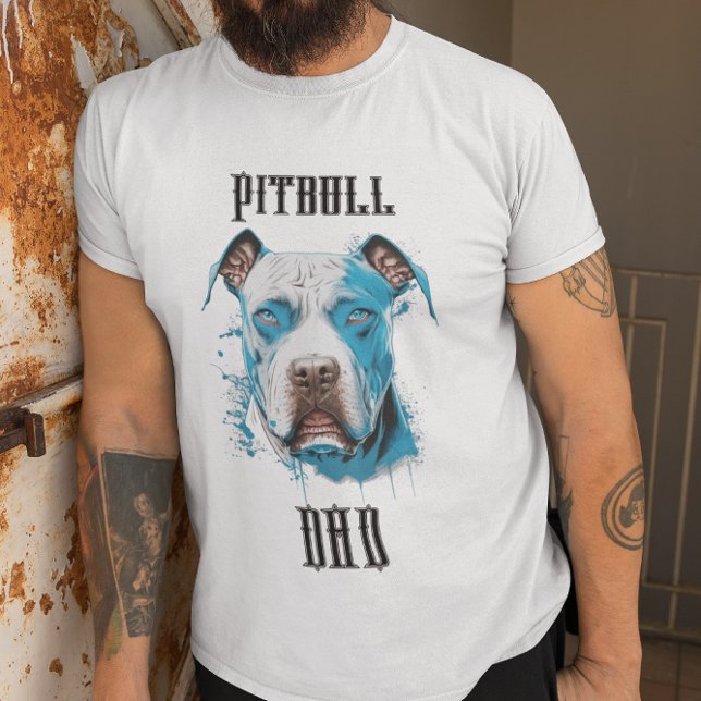 Personalisierter Pitbull-Vater T-Shirt (Von Creator hochgeladen)