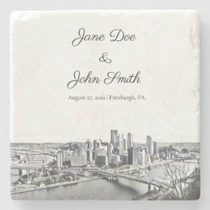 Personalisierter Pittsburgh Stone Untersetzer