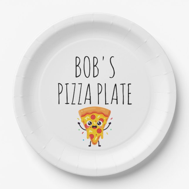 Personalisierter Pizzateller Pappteller (Vorderseite)
