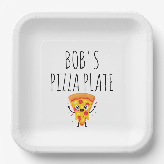 Personalisierter Pizzateller Pappteller (Vorderseite)
