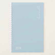 personalisierter Planer 2024 Light Blue Week & Mon