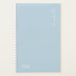 personalisierter Planer 2024 Light Blue Week & Mon