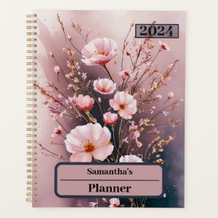 Personalisierter PLANER FÜR WASSERFARBPINK