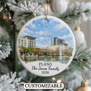 Personalisierter Plano-Schmuck, Individueller Texa Keramik Ornament