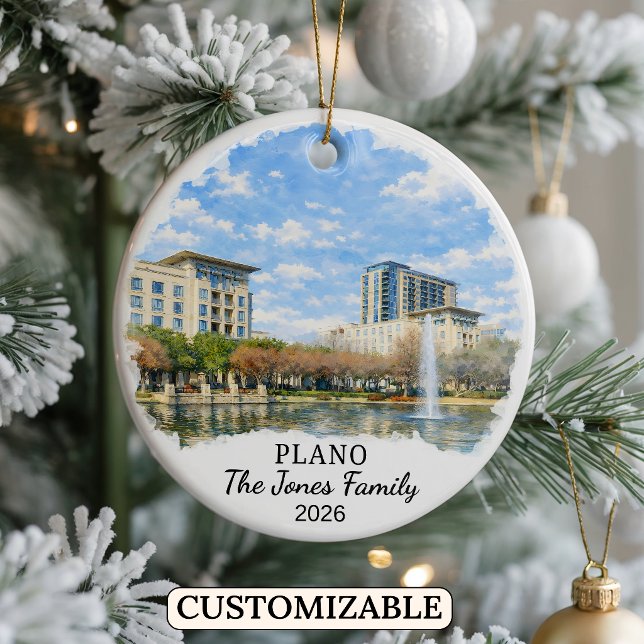 Personalisierter Plano-Schmuck, Individueller Texa Keramik Ornament (Von Creator hochgeladen)