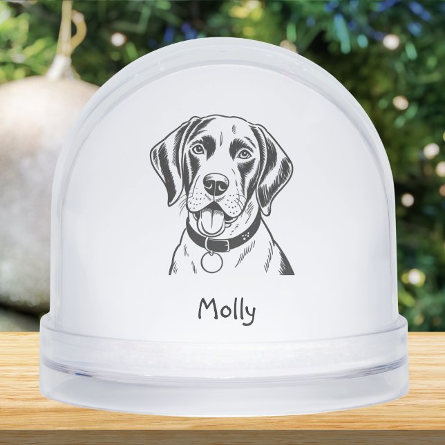 Personalisierter Pointer-Hund Weihnachten Schneekugeln (Von Creator hochgeladen)