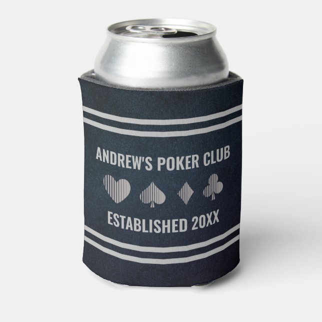Personalisierter Poker Club Kühler Dosenkühler (Kanne Rückseite)