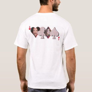 Personalisierter Poker für die Fotocollage-Spielk T-Shirt