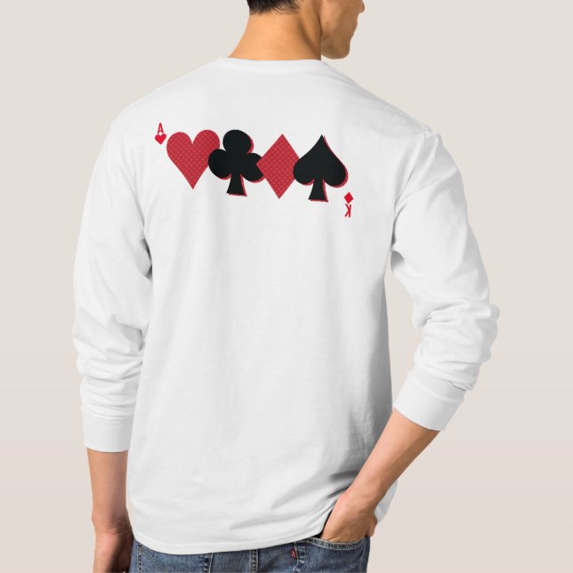 Personalisierter Poker für Monogramm-Playing-Card T-Shirt (Rückseite)