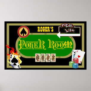 Personalisierter Poker Zimmerdekor Poster