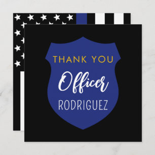 Personalisierter Polizeibeamter Dankeschön-Karte Dankeskarte
