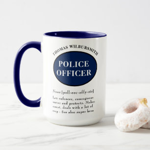 Personalisierter Polizeibeamter - Definition der T Tasse