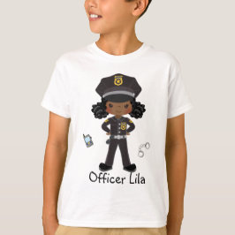 Personalisierter Polizeibeamter für Mädchen - Rech T-Shirt