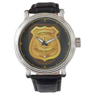 Personalisierter Polizeibeamter Sheriff Polizist N Armbanduhr