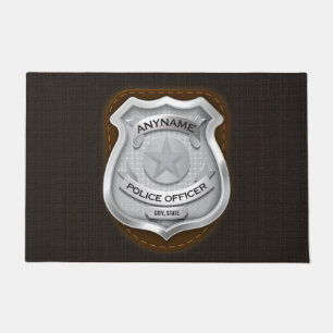 Personalisierter Polizeibeamter Sheriff Polizist N Fußmatte