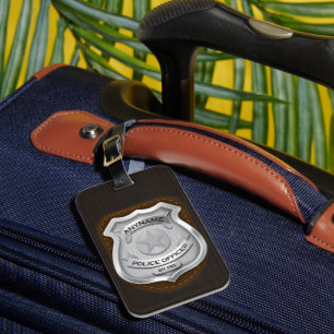 Personalisierter Polizeibeamter Sheriff Polizist N Gepäckanhänger