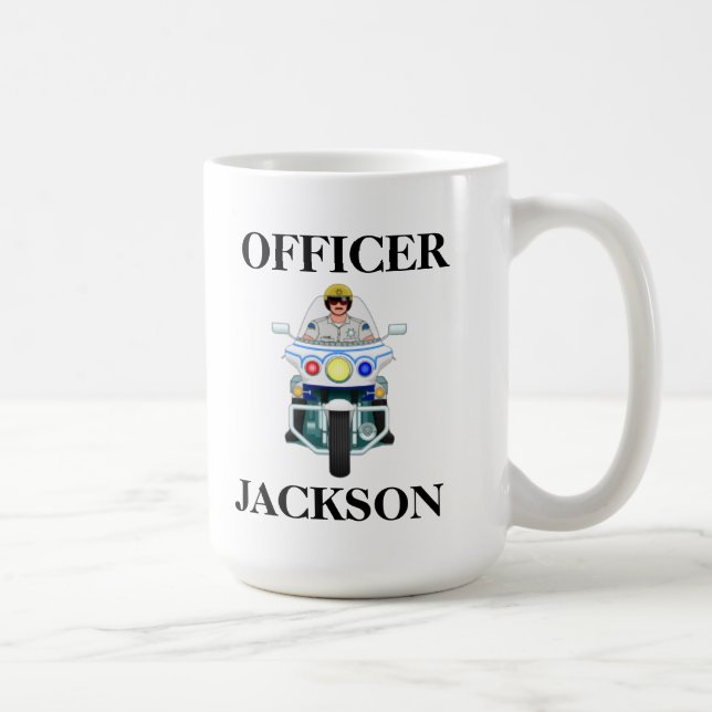 Personalisierter Polizeibeamter Tasse (Rechts)