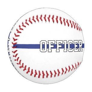 Personalisierter Polizeibeamter Thin Blue Line Baseball