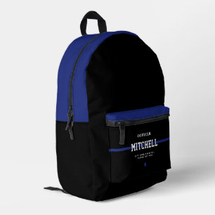 Personalisierter Polizeibeamter Thin Blue Line Bedruckter Rucksack