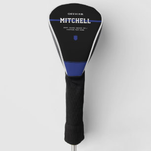 Personalisierter Polizeibeamter Thin Blue Line Golf Headcover