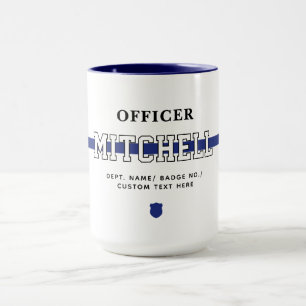 Personalisierter Polizeibeamter Thin Blue Line Tasse