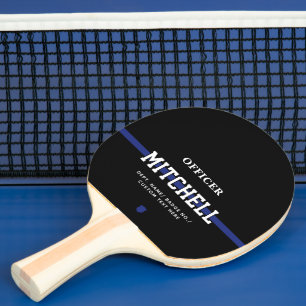 Personalisierter Polizeibeamter Thin Blue Line Tischtennis Schläger