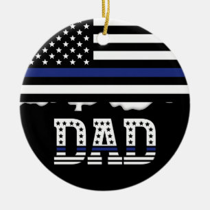Personalisierter Polizeibeamter Vater Polizist Thi Keramik Ornament